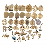STERLING SILVER VERMEIL NOVELTY CHARMS 