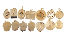 STERLING SILVER VERMEIL NOVELTY CHARMS 