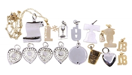 STERLING SILVER VERMEIL NOVELTY CHARMS 