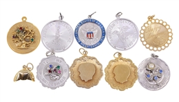 STERLING SILVER VERMEIL NOVELTY CHARMS 