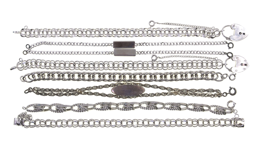 STERLING SILVER CHAIN FASHION BRACELETS