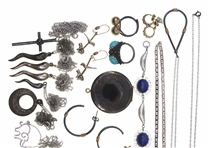 STERLING SILVER CHAINS, PENDANTS, EARRINGS, & RINGS