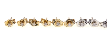 14K WHITE & YELLOW GOLD 0.04 CTW DIAMOND EARRINGS