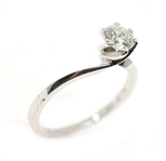 14K WHITE GOLD 0.46 CT ROUND DIAMOND SOLITAIRE RING