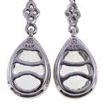 14K WHITE GOLD LIGHT BLUE TOPAZ DROP EARRINGS