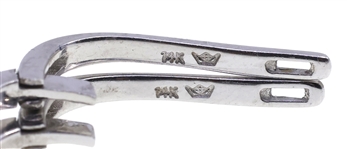 14K WHITE GOLD 0.54 CTW DIAMOND HUGGIE HOOP EARRINGS