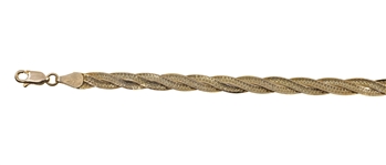 14K YELLOW GOLD HERRINGBONE TWIST BRACELET