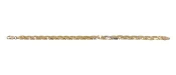 14K YELLOW GOLD HERRINGBONE TWIST BRACELET