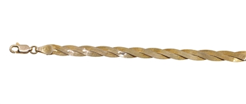 14K YELLOW GOLD HERRINGBONE TWIST BRACELET