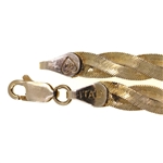 14K YELLOW GOLD HERRINGBONE TWIST BRACELET