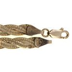 14K YELLOW GOLD HERRINGBONE TWIST BRACELET