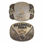 2010 SILVER-PLATED AFJRA CHAMPION AWARD BELT BUCKLES