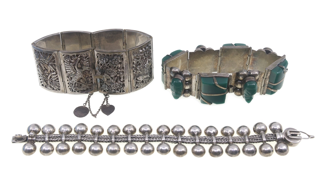 STERLING SILVER FASHION BRACELETS 