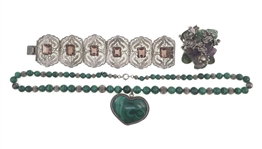 STERLING SILVER SEMI-PRECIOUS STONE JEWELRY 