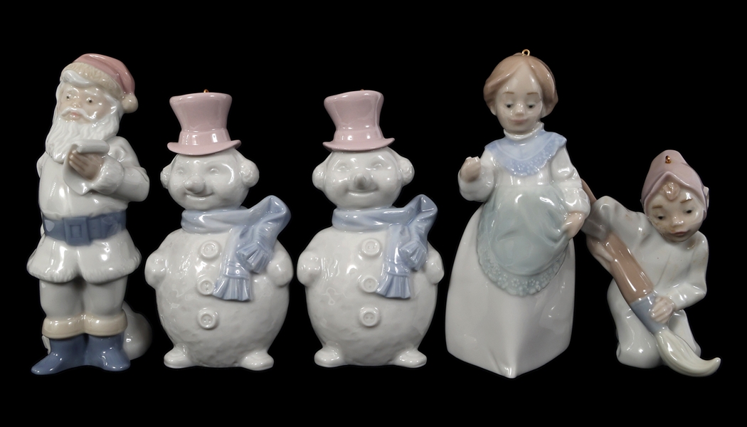 LLADRO PORCELAIN FIGURINES - LOT OF 5