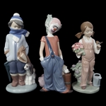 LLADRO PORCELAIN SMALL FIGURINES - LOT OF 3