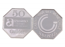 STERLING SILVER WORLD CASINO TOKENS BY FRANKLIN MINT